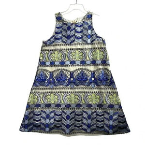 ECI New York Sz M mini dress Floral-Embroidered Cottagecore Grandmacore Country